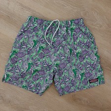 Men  s Vineyard Vines Swim Trunks Shorts Lined Seahorse Purple Green S