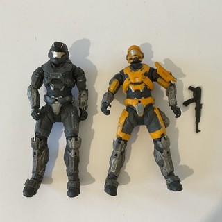 2x Halo: Reach Figurines Noble Six & Spartan Mark V 5.5" Tall (I6) W#666