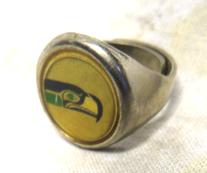 Vintage Junior Seahawks Adjustable Ring - image 1