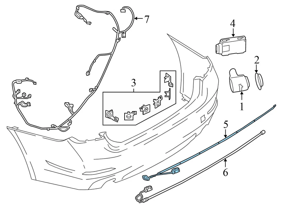 BMW 740E XDRIVE 2017-2019 - Abridor inteligente tapa maletero cable/sensor (superior) Foto 3 de 4