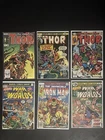 Vintage Marvel Comic Book Lot (6) NEWSSTAND    Thor    Iron-Man