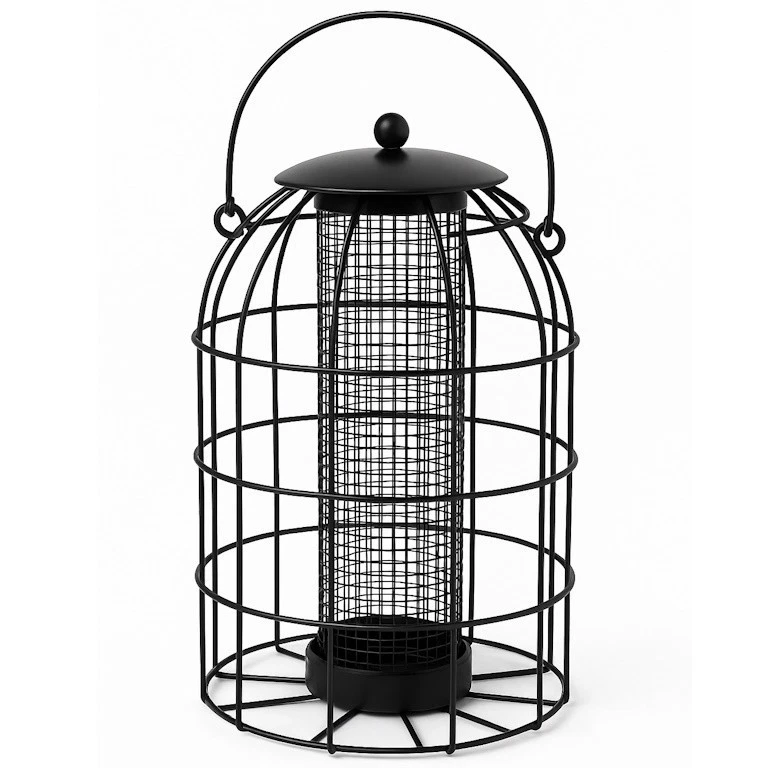 Stazione Uccelli Selvatici Design Aperto Mangiatoia Per Uccelli Relaxdays - Decorativa In Legno E Muschio, 19x21x32 Cm, Da Appendere In Giardino Mangiatoia Appendere Balcone Naturale