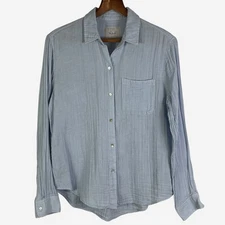 Rails Ellis Gauze Button-Front Shirt Size S Small Cotton Bluebell Classic