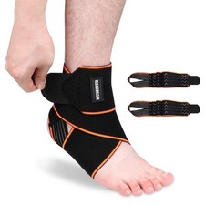 2 Pack Adjustable Ankle Brace, 1 Size, Sprain, Plantar Fasciitis, Achilles