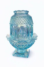 Westmoreland Fairy Light. Pattern known as Thumbprint, With Lattice Design