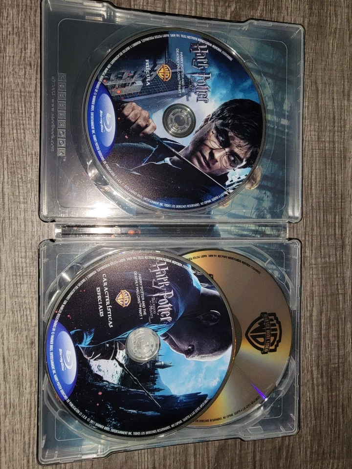 Harry Potter and the Deathly Hallows Part 1 Blu-ray + DVD 3-Disc Set Steelbook - Image 3 of 3