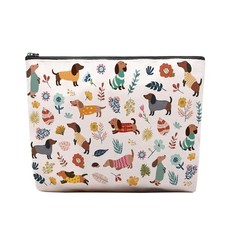 Dachshund Makeup Bag for Dog Lovers - Cute Cosmetic Bag Gift for Women