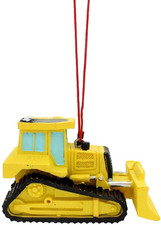 Yellow Bulldozer Ornament