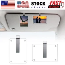 Car Picture Holder Acrylic Magnetic Photo Holder Car Visor Clip Picture Frame
