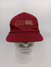 Vintage Enkei Wheels Trucker Hat/Cap Snapback Maroon Adjustable 