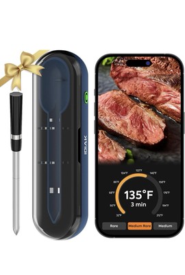 iDiAK Wireless Meat Thermometer for Grilling and Smoking CP10 New Gen 500FT M...