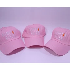HAMPTON WATER Unisex Pink Baseball Cap Hat Set of 3 Pcs NWOT 150