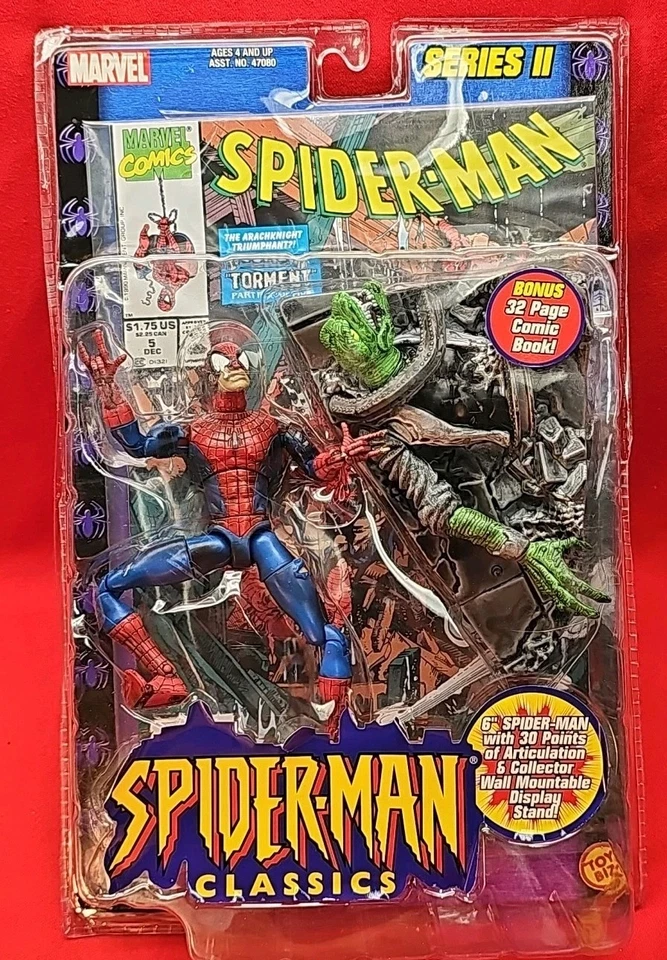 Figura de acción ToyBiz Spider-Man Classics Serie 2 Battle Ravaged Spider-Man Foto 3 de 4