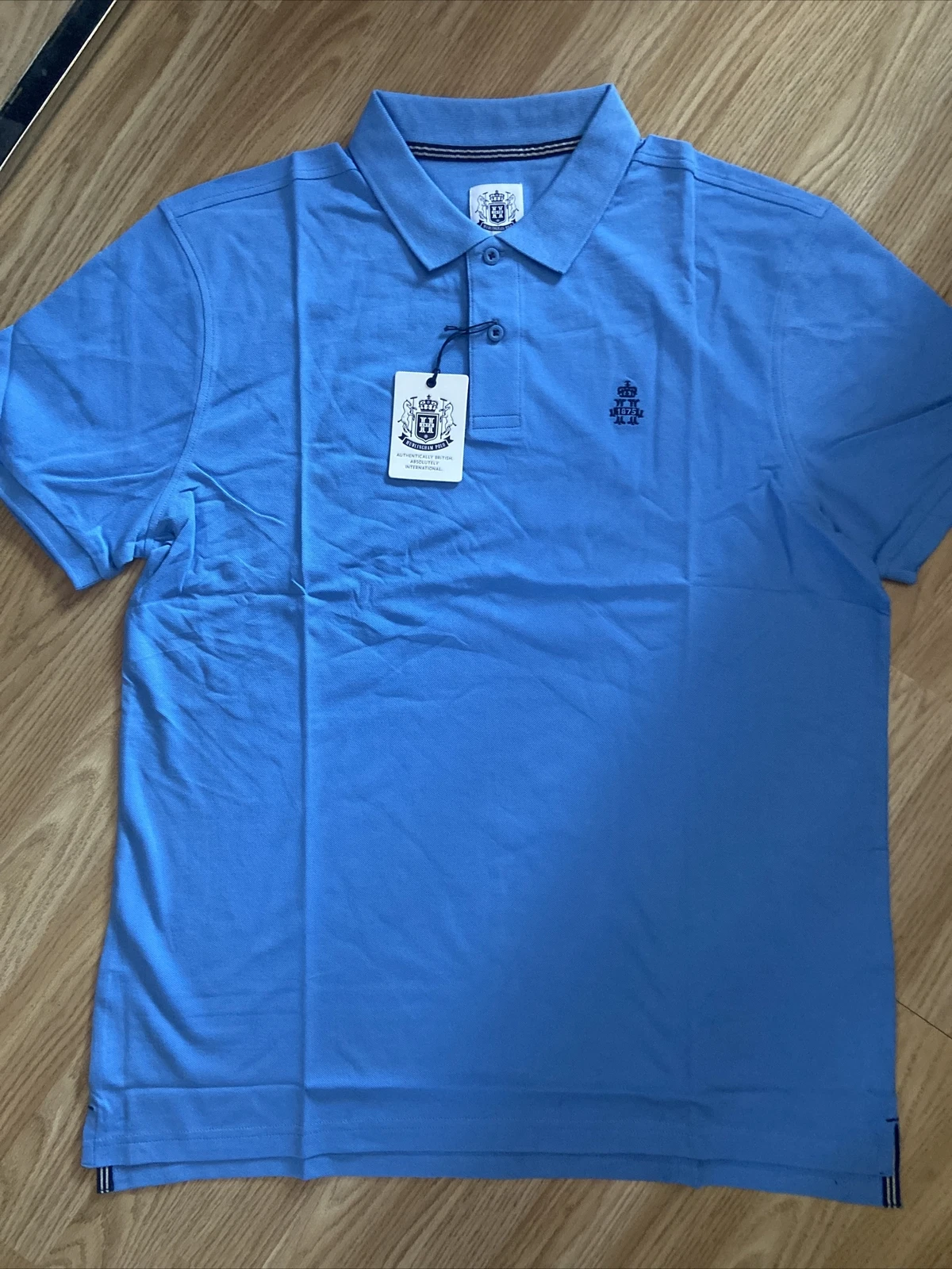 Hurlingham Polo 1875 New Men’s Regular Fit Blue XL Polo Shirt RRP £60