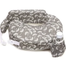 My Brest Friend Original Nursing Posture Pillow, Grey Flowing Fans Open Box