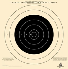 TQ-4 (A-14) NRA Official Target 100 yd Smallbore Rifle 14" x 14" Tagbd 25 Pack
