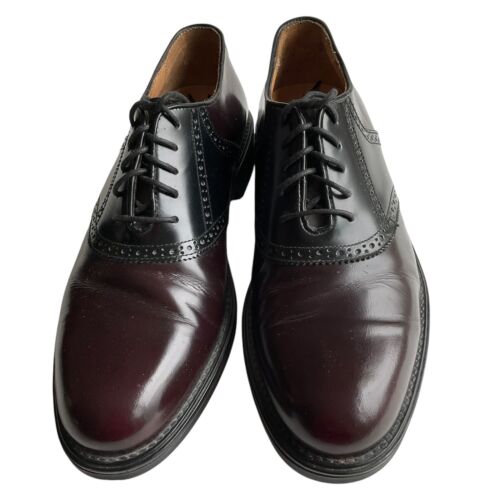 Bostonian Strata Men’s Shoes 10M Brown & Black Oxfords 27650 Excellent