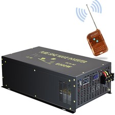 Casa rodante 6000W inversor de onda sinusoidal pura 24V a 110V 120V para automóvil camión eléctrico control remoto