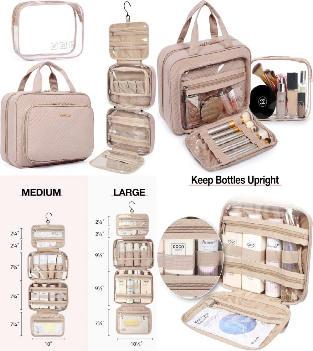 Bagsmart Travel Organizer Hanging Toiletry, Makeup Organizer Bag