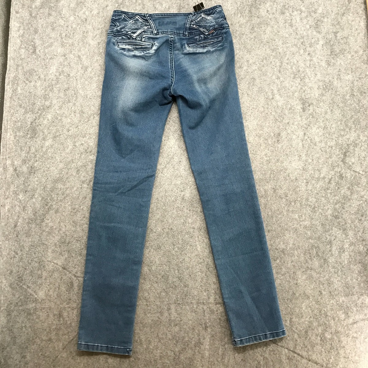 Roman Jeans Womens Size 42 Euro Button Closure Slim Fit Embellished  Stretch