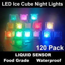 120x LED Ice Cubes Light Up Drinking Wedding Bar Party Decoration Flashing Light