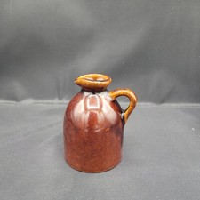 Vtg Vermont Maple Orchards Burlington VT Pottery Maple Syrup Pitcher Jug 3.5"
