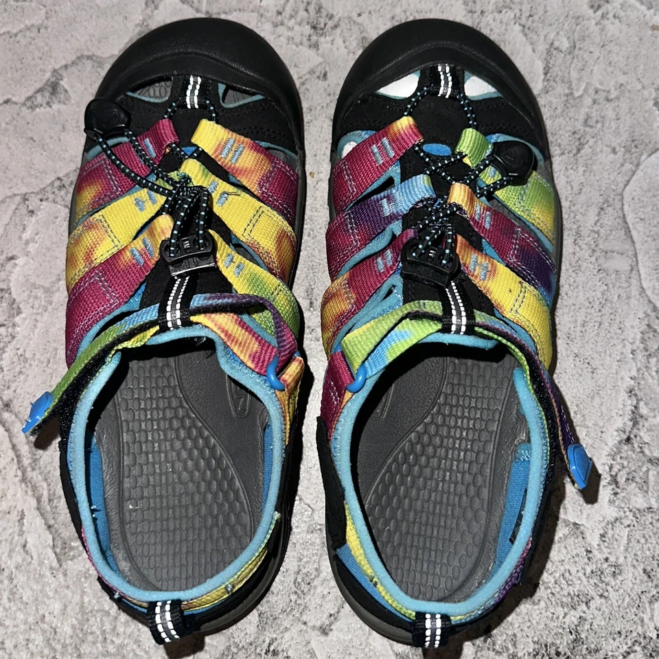 Mint Keen Newport H2 Rainbow Tie Dye Sandals Shoes Youth Size 4 Kids 1018441 - Image 4 of 4