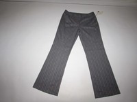 Larry Levine Women's Dress Pants Size 8 X 32 Gray Flat Front Striped Slacks on sale Larry Levine Women's Dress Pants Size 8 X 32 Gray Flat Front Striped Slacks on sale