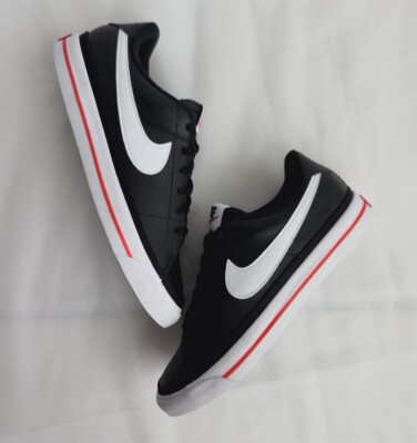 nike court legacy black red