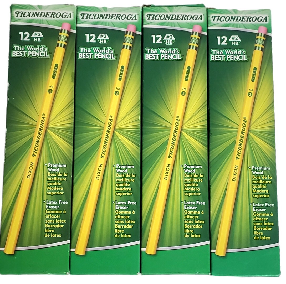 Dixon Ticonderoga 46 Unsharpened #2 HB Yellow Wood Pencils for School and Art-image