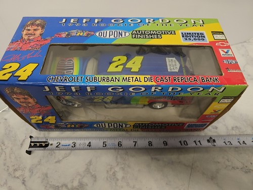 Jeff Gordon Chevrolet Suburban Metal Diecast Bank 1993 Rookie of the Year NASCAR - Picture 11 of 19