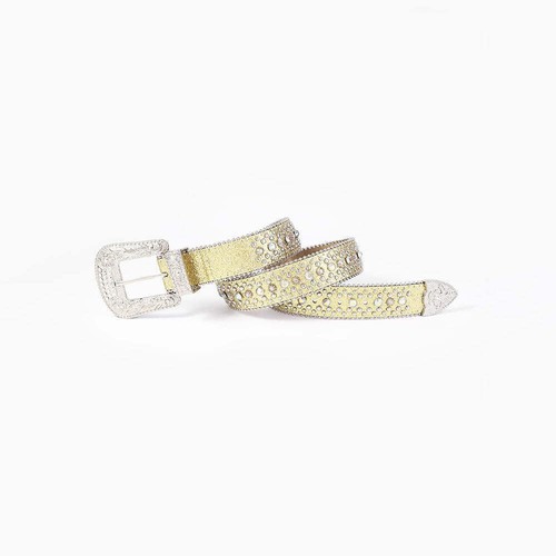 Rhinestone PU Leather Belt - Picture 5 of 15