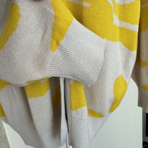 CAbi Roar Cardigan Yellow Zebra Animal Print Womens Size XS Oversized Button Up - Picture 7 of 15