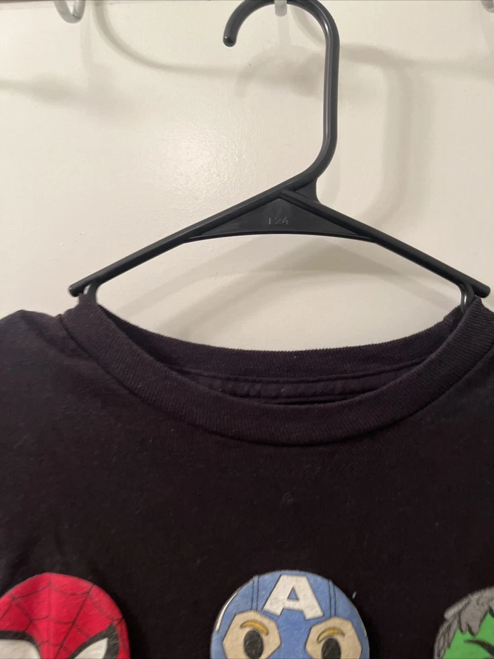 Marvel Superheros Characters Boys Graphic Short Sleeve T-shirt Size XL Black - Image 2 of 4