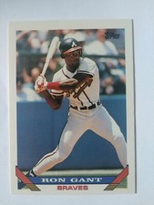 1993 Topps #393 Ron Gant Atlanta Braves 