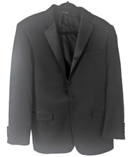 Jos. A. Bank Mens Tuxedo Jacket Black Wool Lined 1 Button 41L Packable Prom