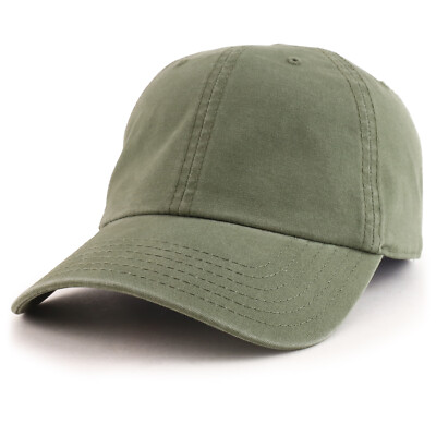 Oversize 2XL Garment Washed Soft Cotton Canvas Dad Hat Cap - FREE SHIPPING