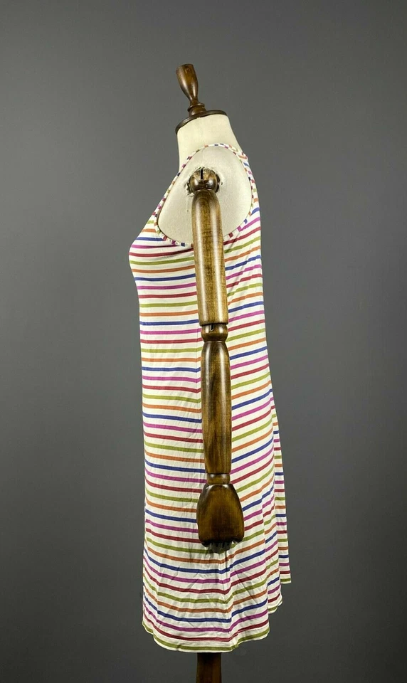 Ladies Gudrun Sjoden Multicolour Stripe Silk Sleeveless Bodycon Dress Size S - Image 4 of 4
