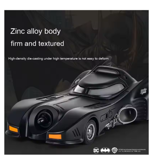 1/24 Classic Movie Car Batmobile Bat Alloy Sports Racing Car Model DiecasT Toy