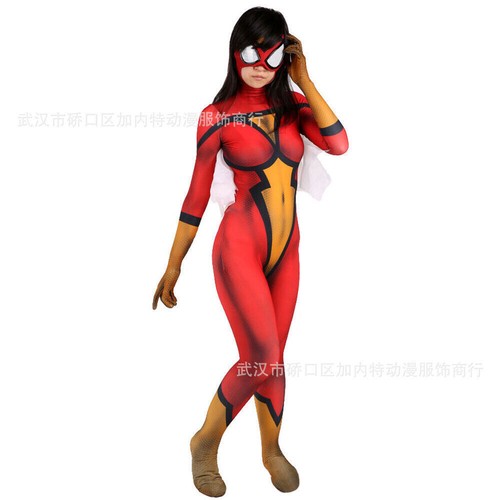 Spider-Woman Jumpsuit Jessica Drew Bodysuit Cosplay Costume Suit Halloween Adult - Picture 7 of 9