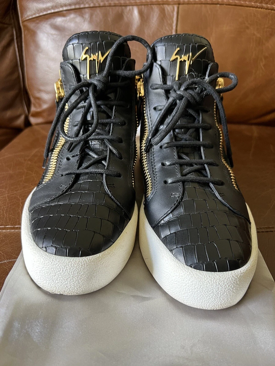 Giuseppe Zanotti Croc Skin Black Gold Uk 3.5 eBay