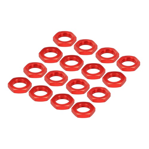 Aluminum RC Wheel Nuts 17mm Thread 1.0mm - 8pcs Set For ARRMA HSP AXIAL FS HIMOTO Redcat RC Cars (Green)
