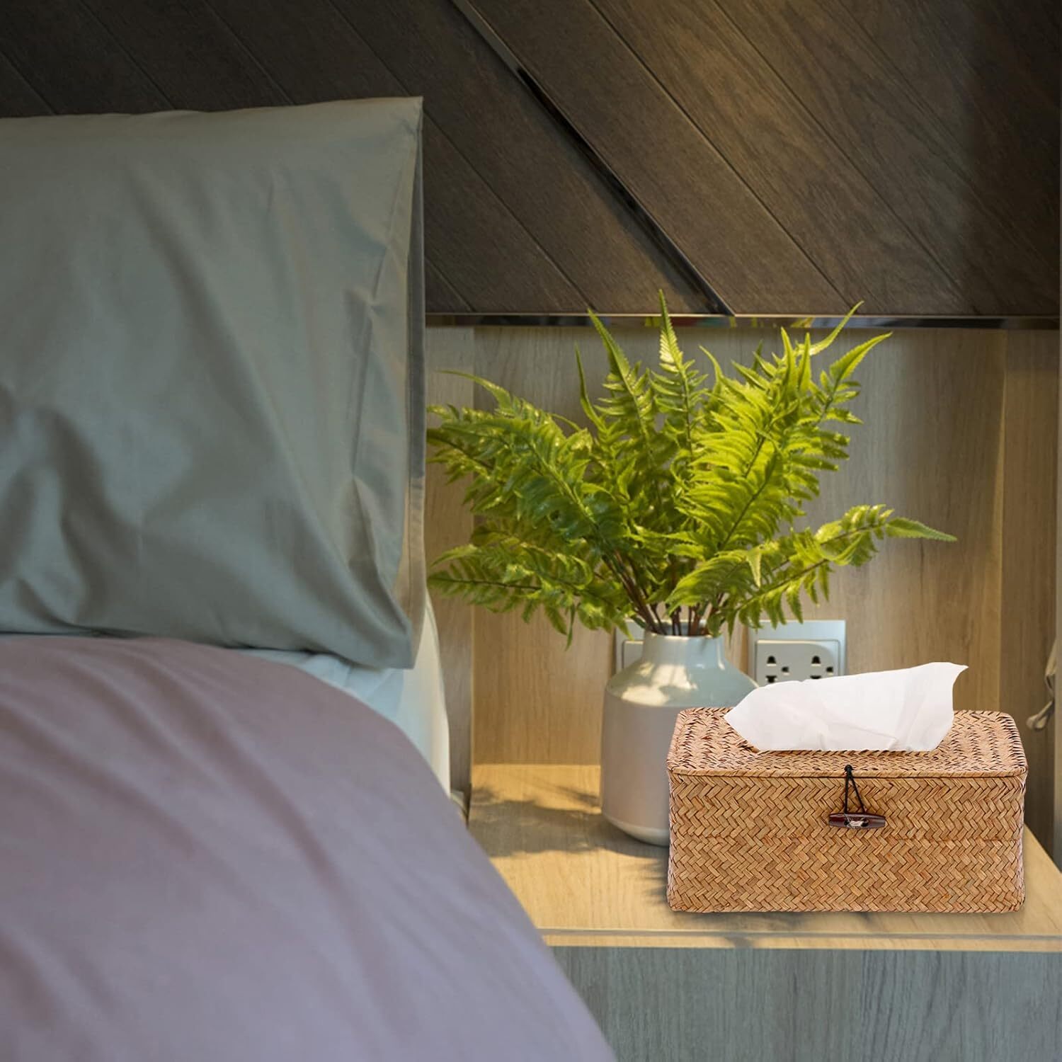 Tissue Box Cover Rectangle Tissue Box Seagrass Tissue Box Holder Woven Tissue Ho