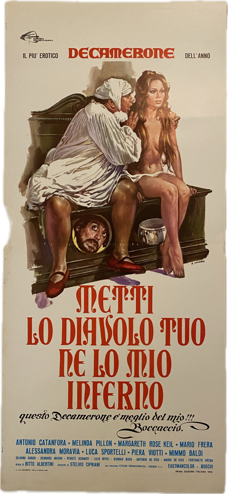 Locandina originale film Metti lo diavolo tuo ne lo mio inferno (1972) - Regia di Bitto Albertini