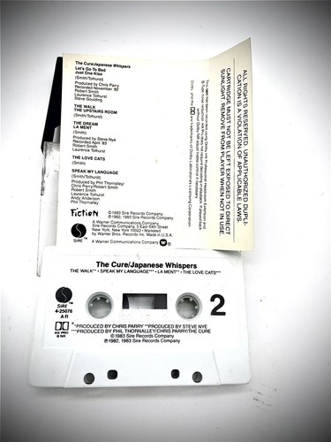 THE CURE Japanese Whispers Cassette Robert Smith Alternative Music Like New 1982 - Picture 3 of 3