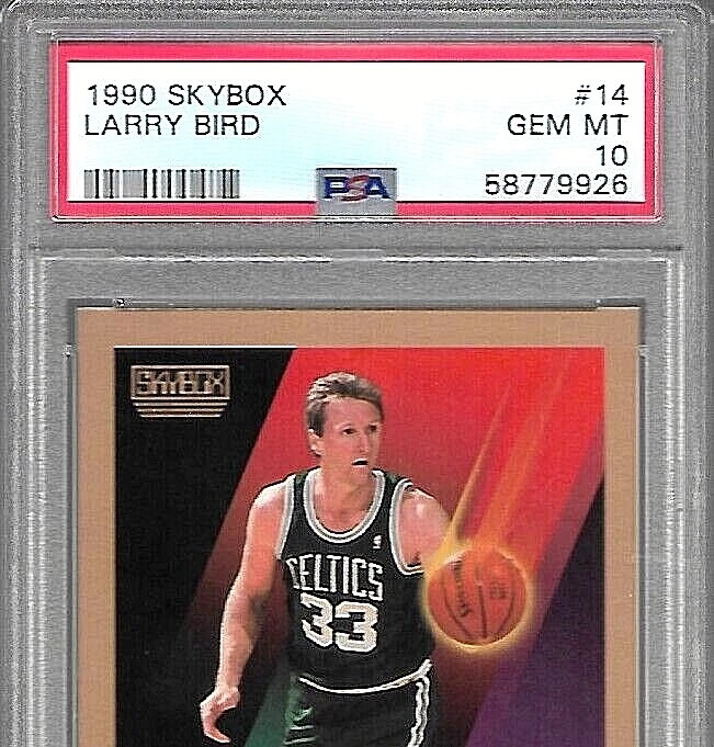 БАСКЕТБОЛЬНАЯ КАРТОЧКА 1990 SKYBOX NO14 HOF LARRY BIRD PSA 10 GEM КАК НОВАЯ BOSTON CELTICS - Изображение 2 из 4
