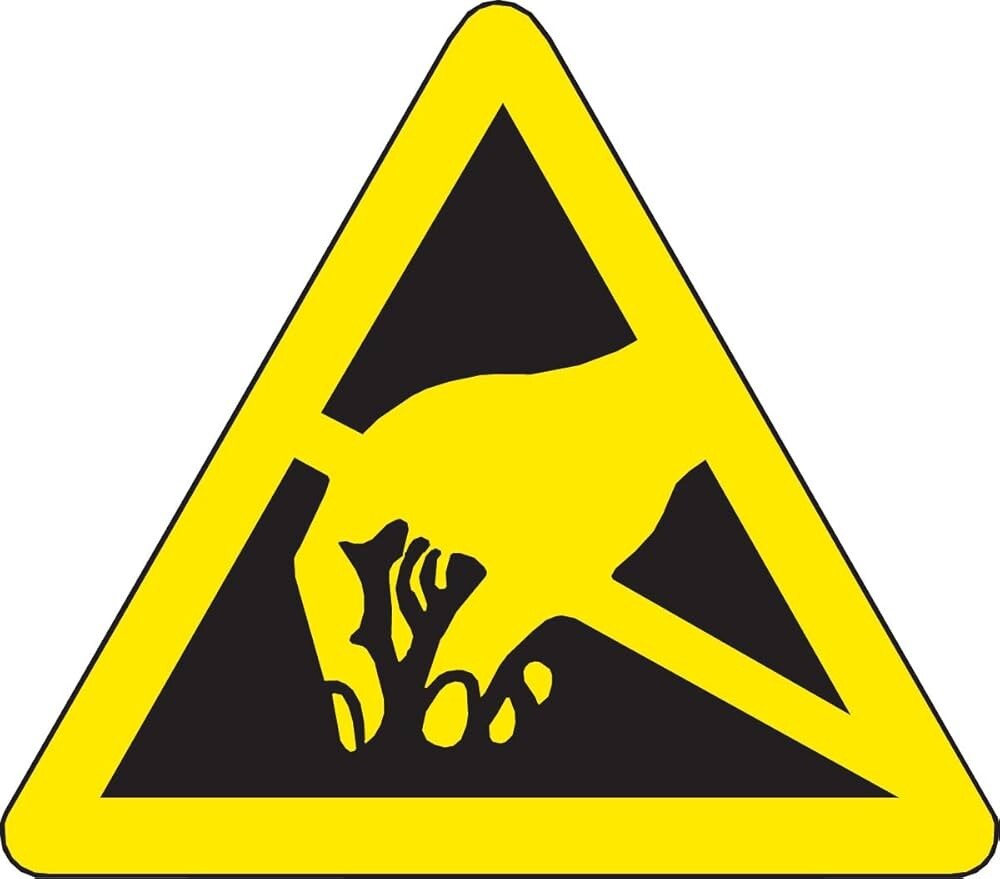 Brady 60201 Warning Labels 1x 1" Picto "Static Sensitive Devices" (10 Pack)
