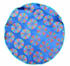 Lord R Colton Masterworks Pocket Round Parma Blue Orange Silk - 75 Retail New