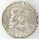 1953-S US Franklin Half Dollar 90% Silver San Francisco Mint Coin Choice BU