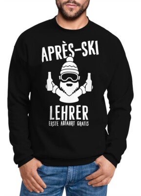 Sweatshirt Herren Apres-Ski Lehrer Rundhals-Pullover Moonworks 